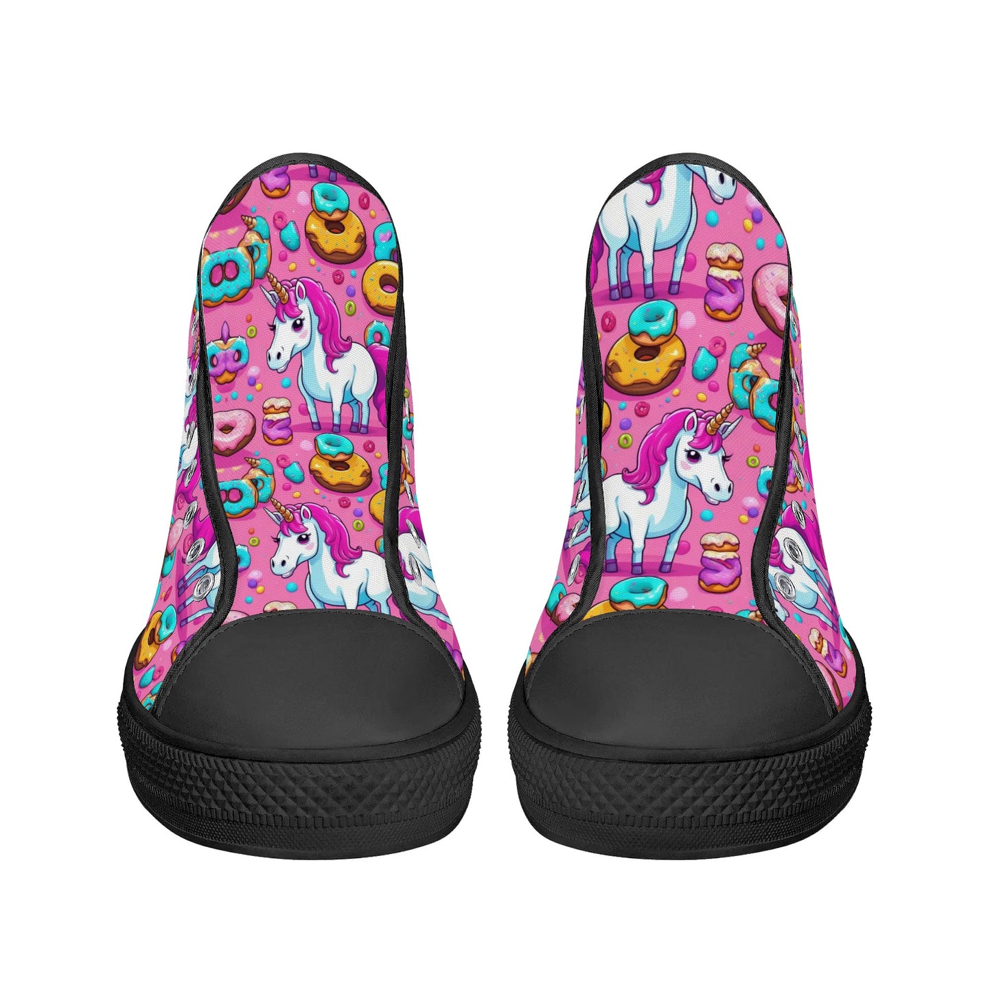 Womens High Top Canvas Shoes - Customized Tongue