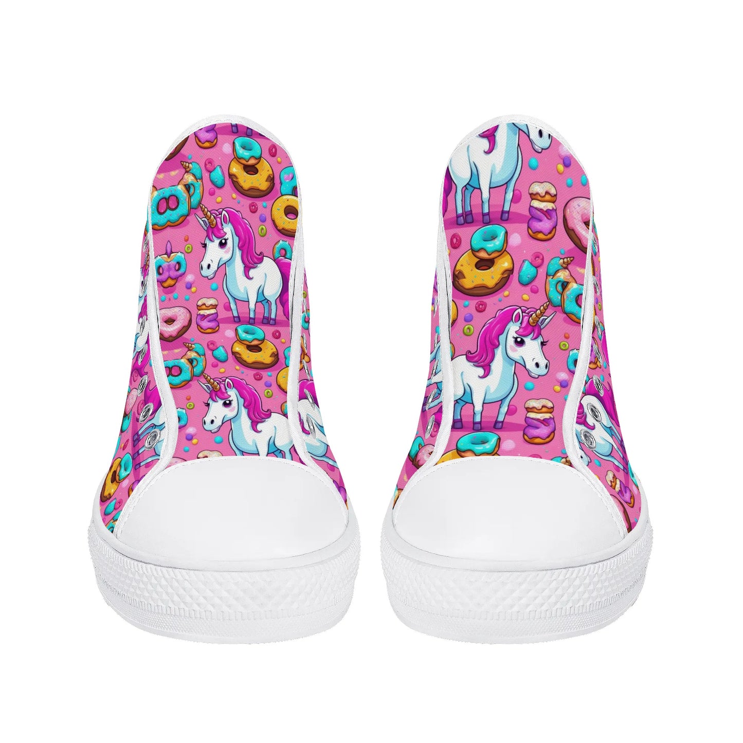 Womens High Top Canvas Shoes - Customized Tongue