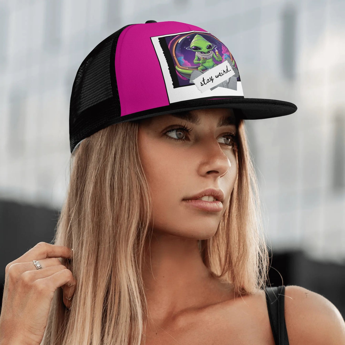 Front Printing Adjustable Snapback Trucker Hat