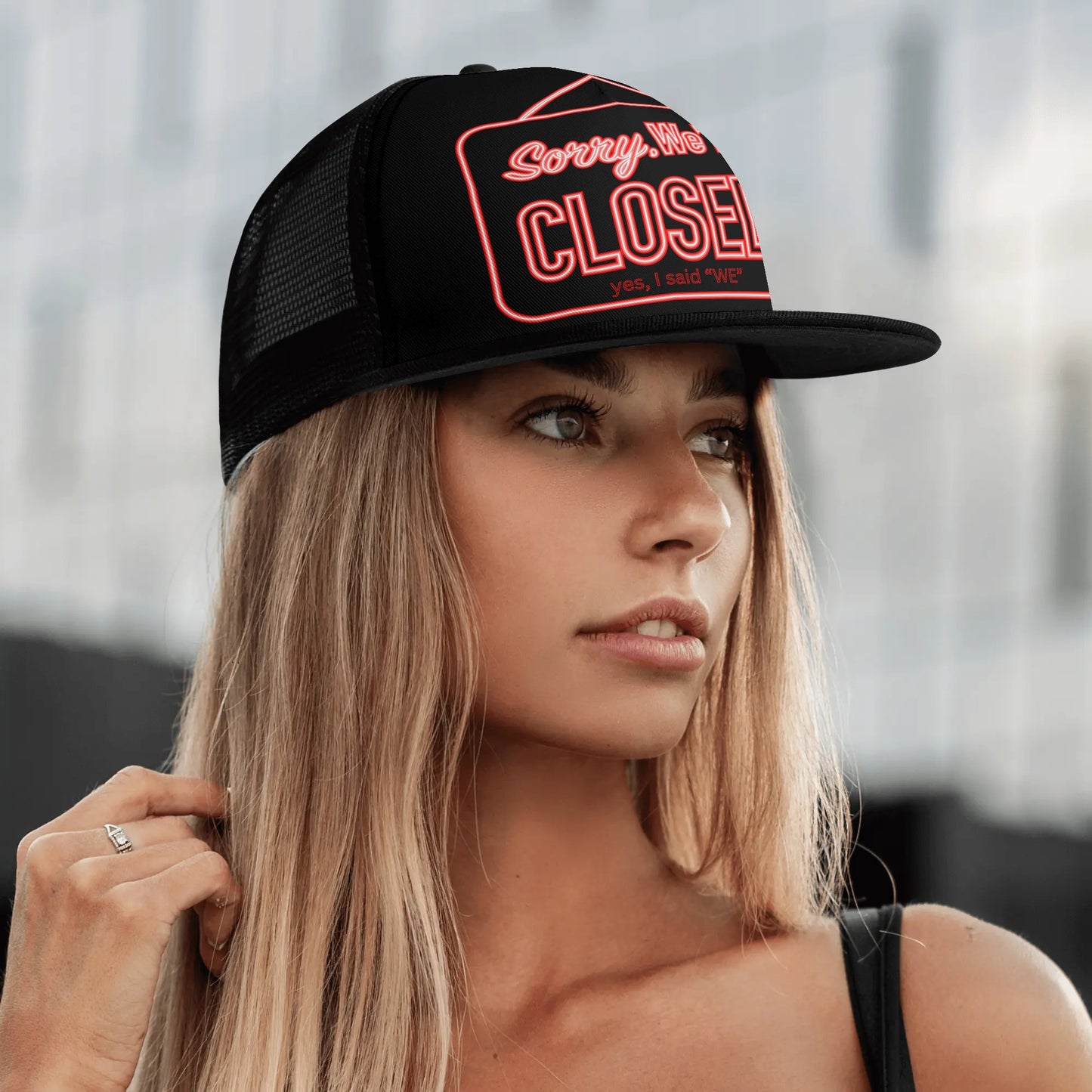 Front Printing Adjustable Snapback Trucker Hat