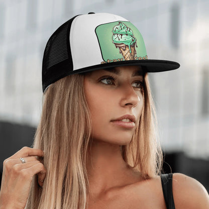 Front Printing Adjustable Snapback Trucker Hat