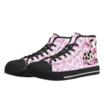 Mens High Top Canvas Shoes - Customized Tongue