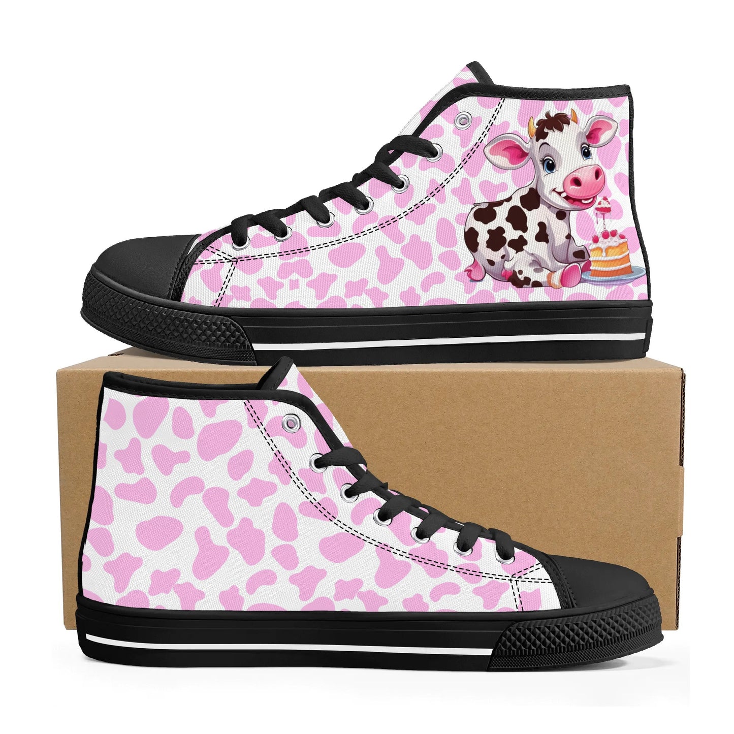 Mens High Top Canvas Shoes - Customized Tongue