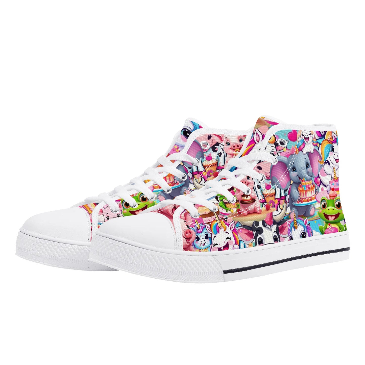 Mens High Top Canvas Shoes - Customized Tongue