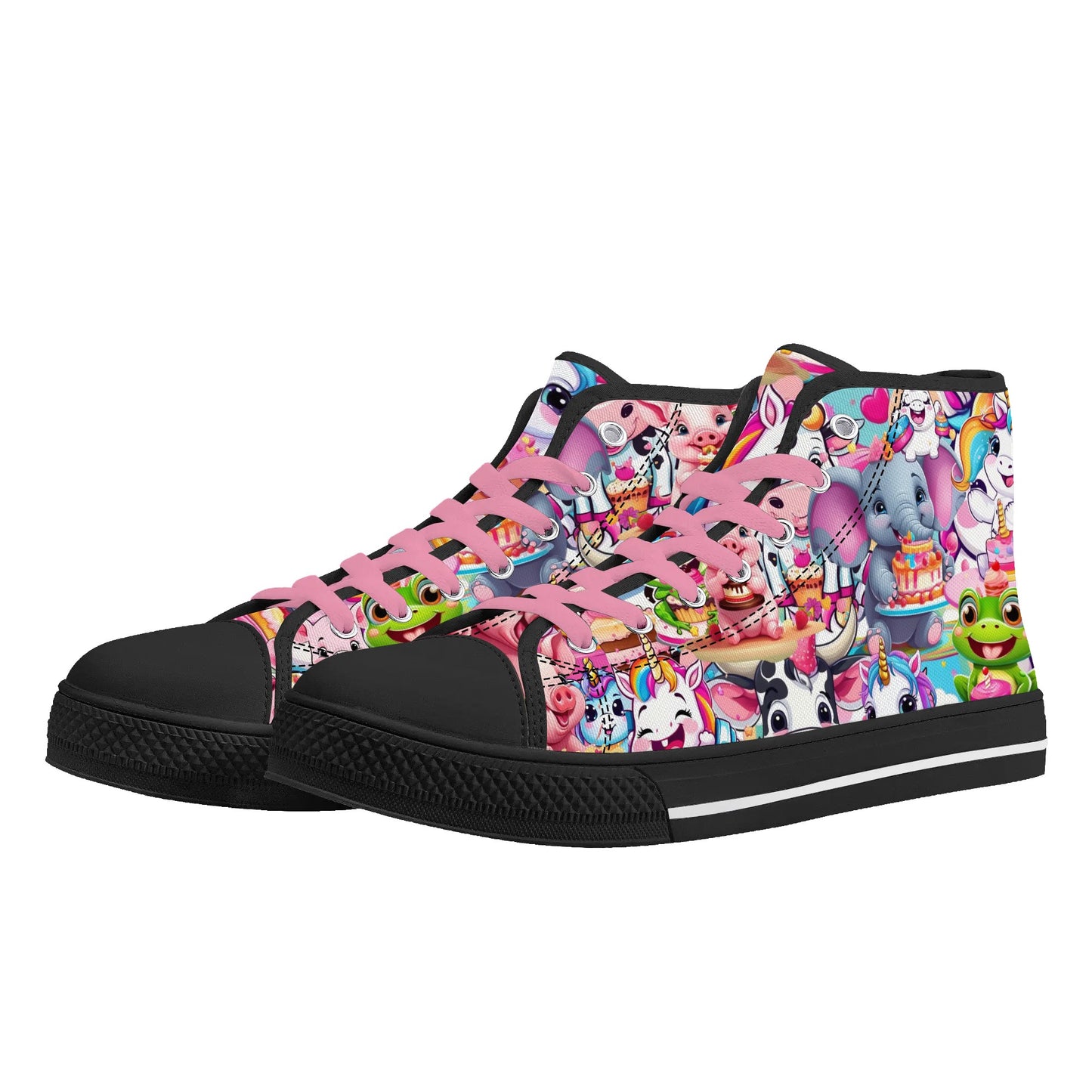 Mens High Top Canvas Shoes - Customized Tongue