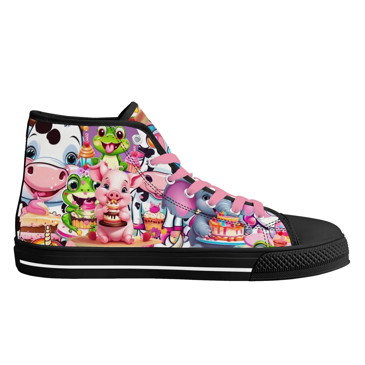 Mens High Top Canvas Shoes - Customized Tongue