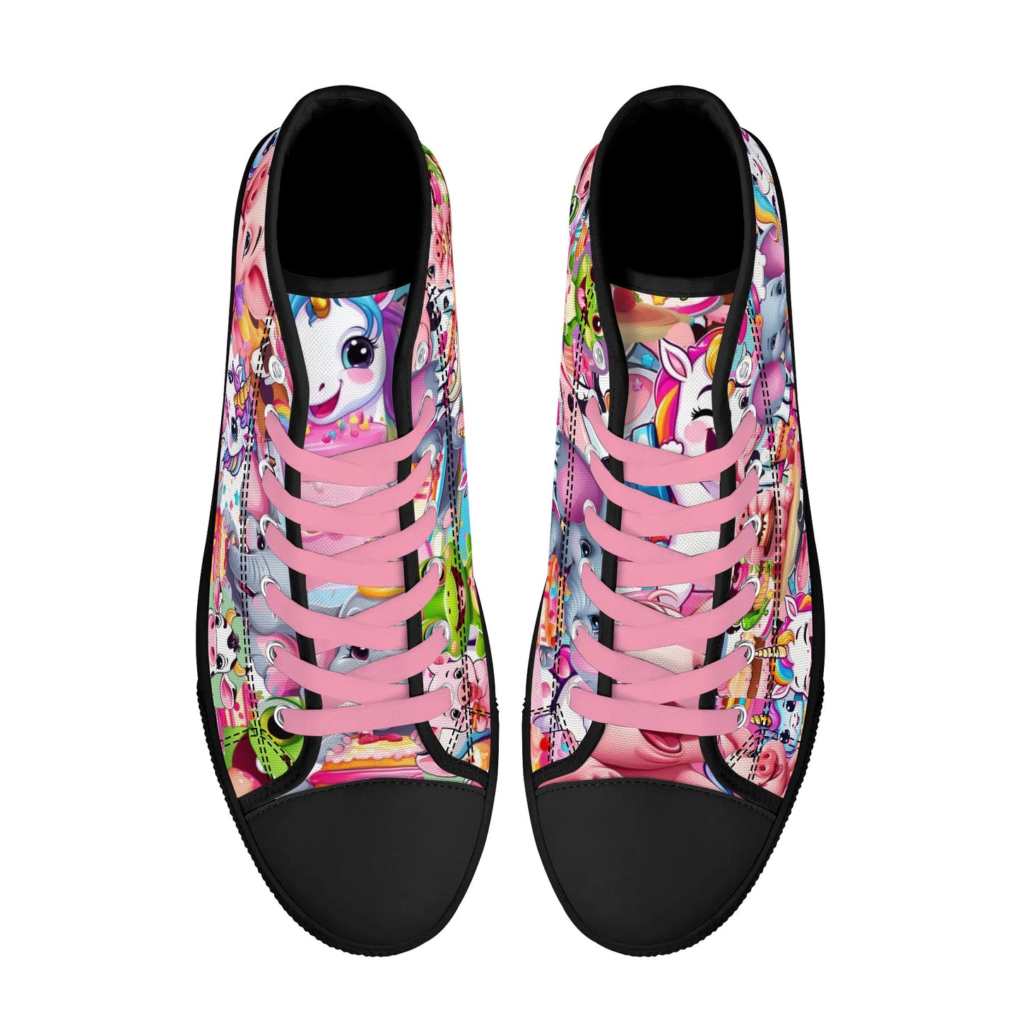 Mens High Top Canvas Shoes - Customized Tongue