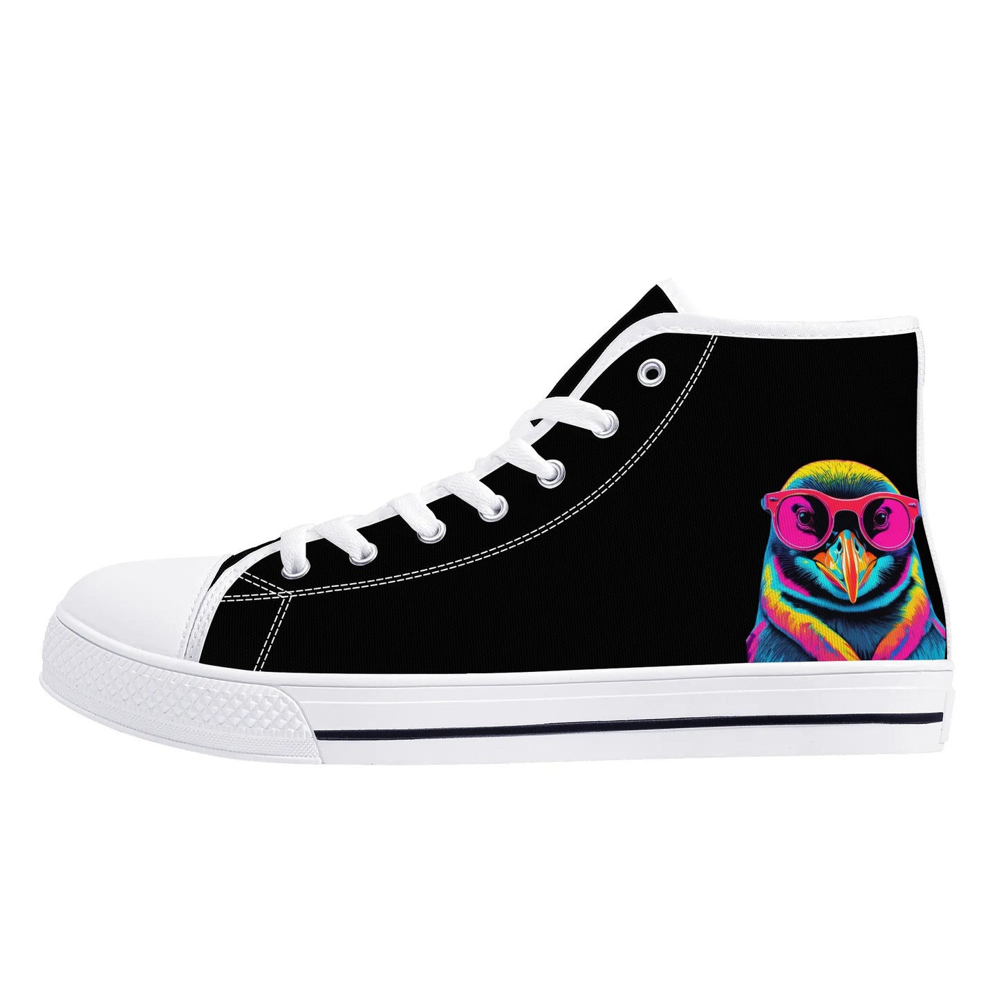 Mens High Top Canvas Shoes - Customized Tongue