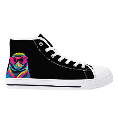 Mens High Top Canvas Shoes - Customized Tongue