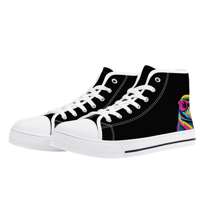 Mens High Top Canvas Shoes - Customized Tongue