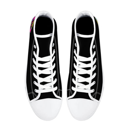 Mens High Top Canvas Shoes - Customized Tongue