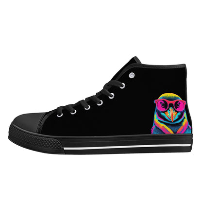 Mens High Top Canvas Shoes - Customized Tongue