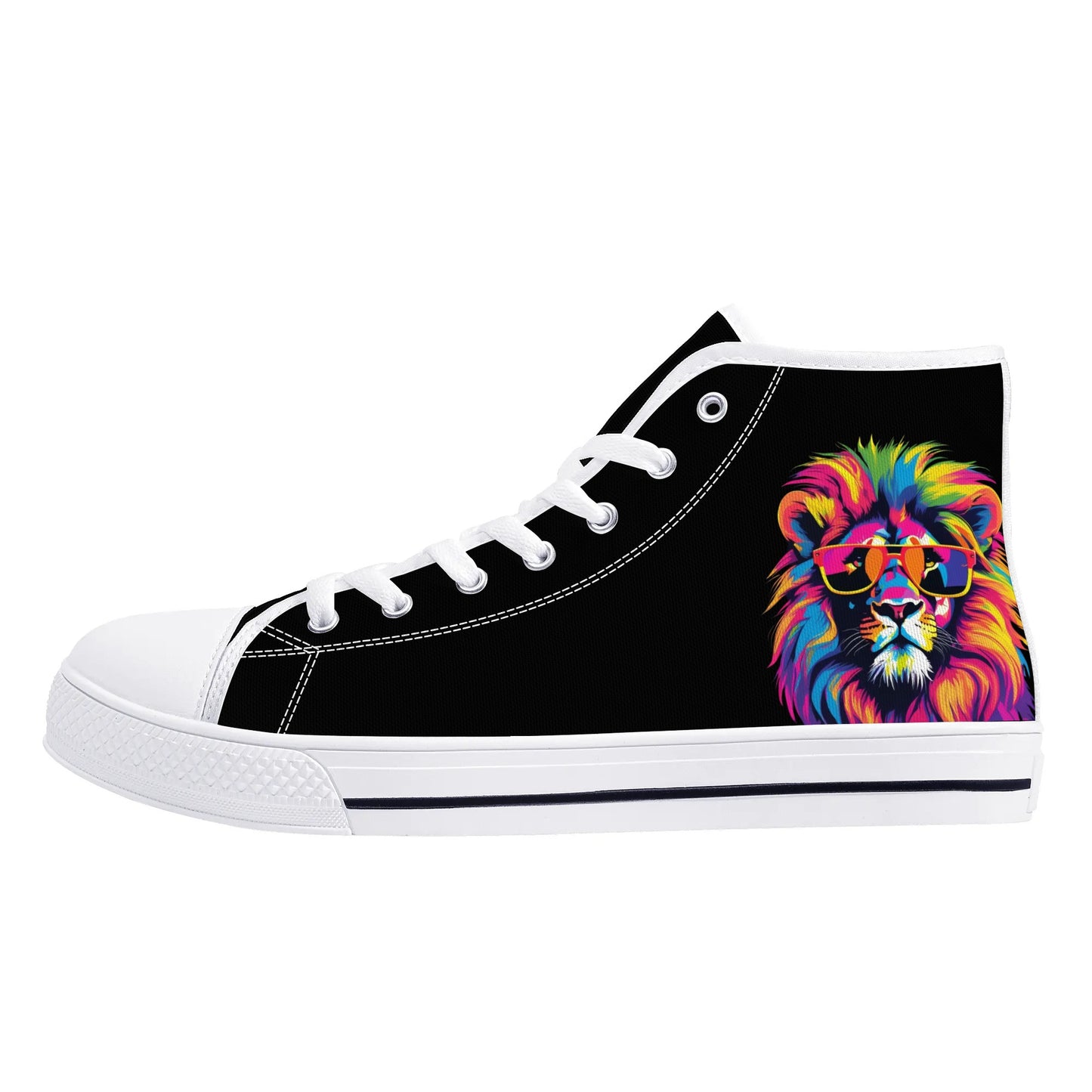 Mens High Top Canvas Shoes - Customized Tongue