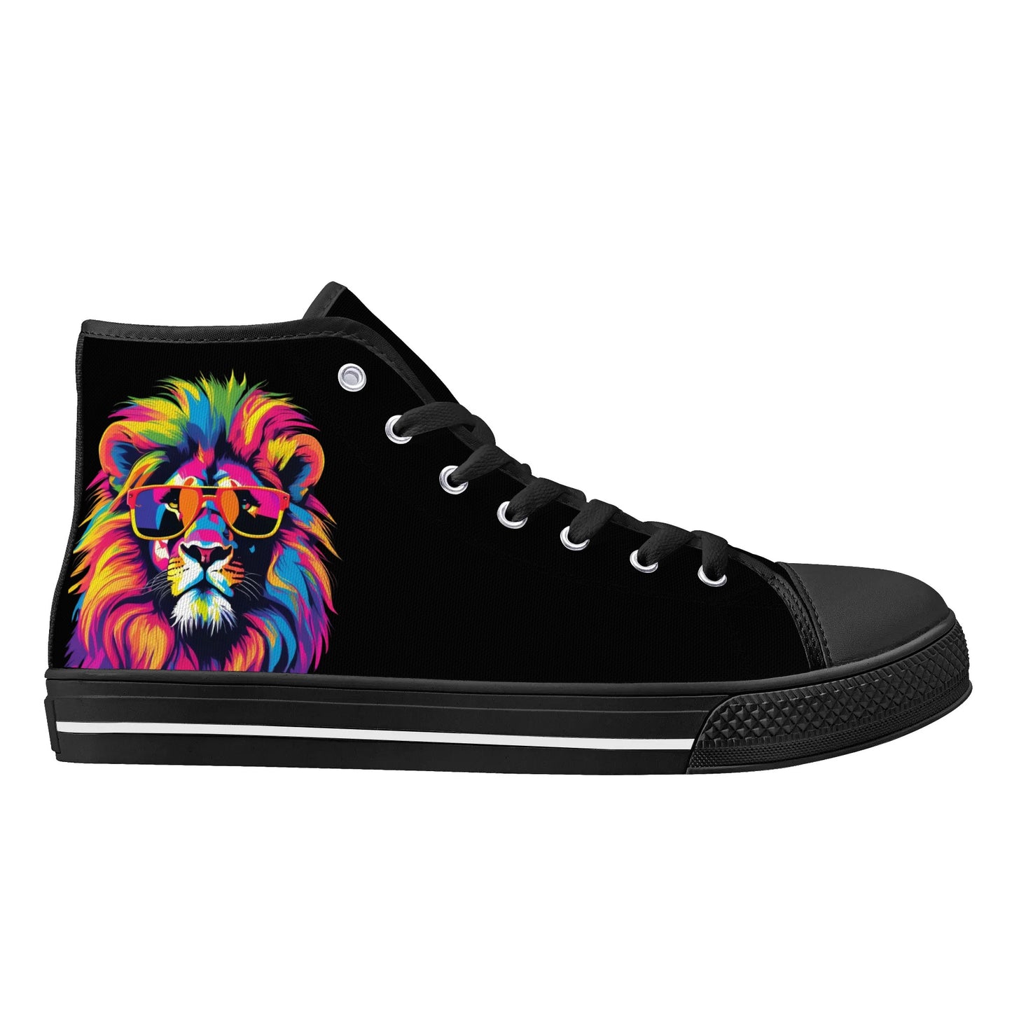 Mens High Top Canvas Shoes - Customized Tongue