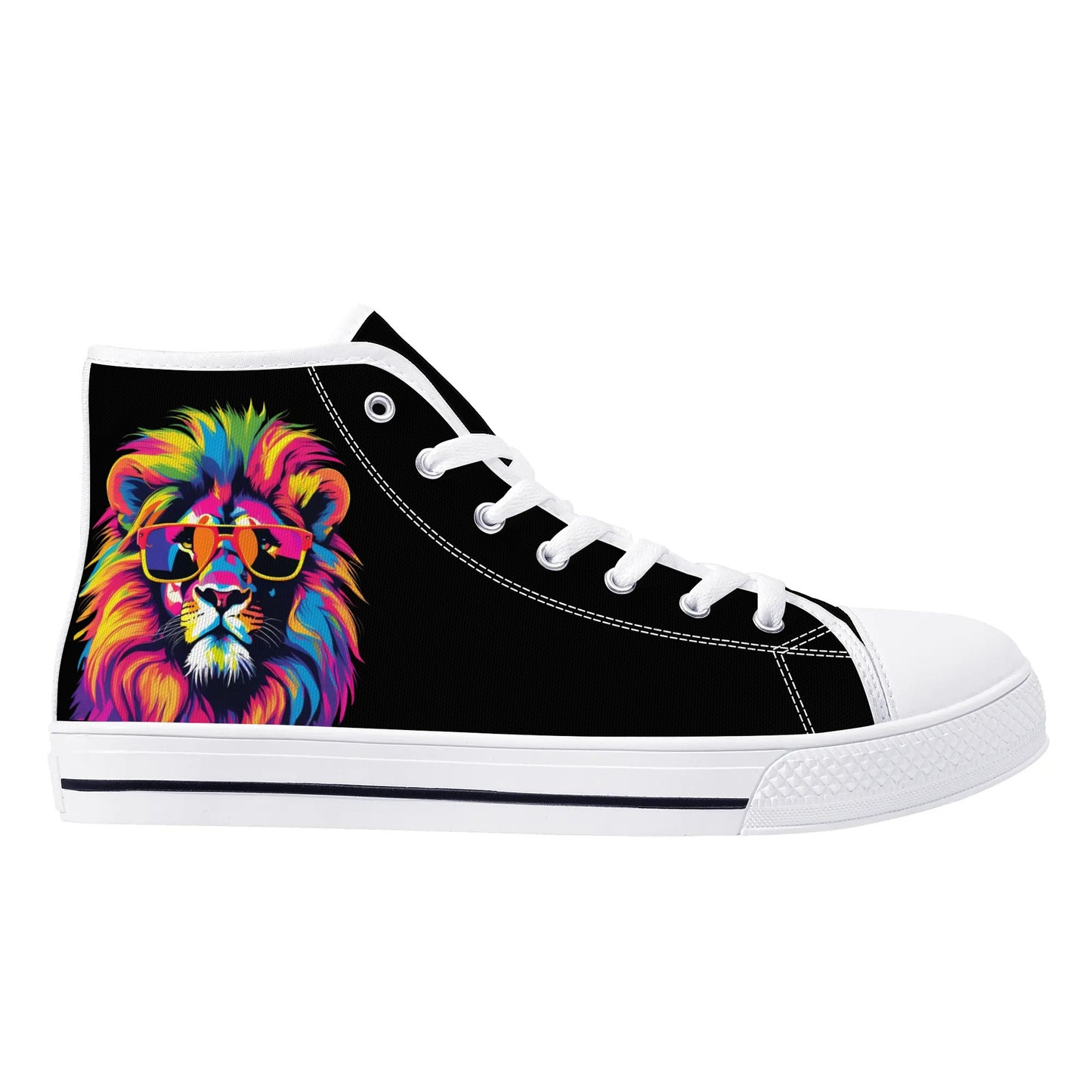 Mens High Top Canvas Shoes - Customized Tongue