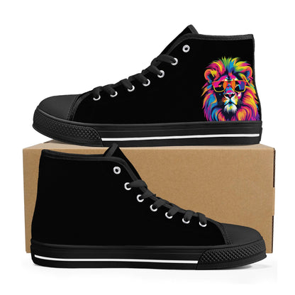 Mens High Top Canvas Shoes - Customized Tongue