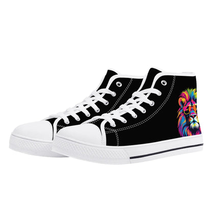 Mens High Top Canvas Shoes - Customized Tongue