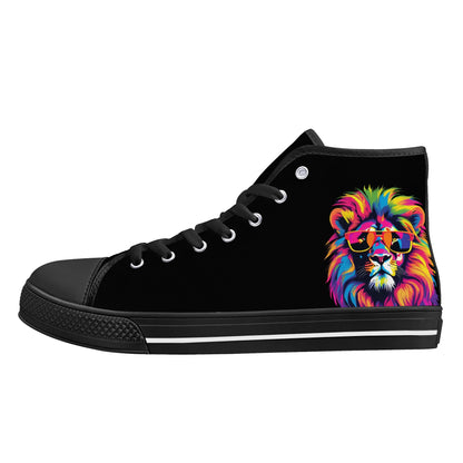 Mens High Top Canvas Shoes - Customized Tongue