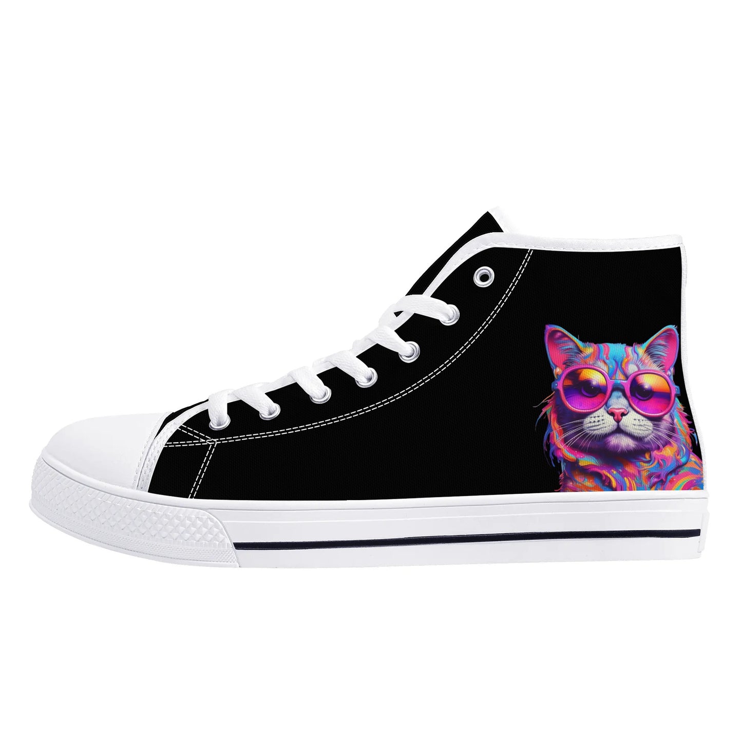 Mens High Top Canvas Shoes - Customized Tongue