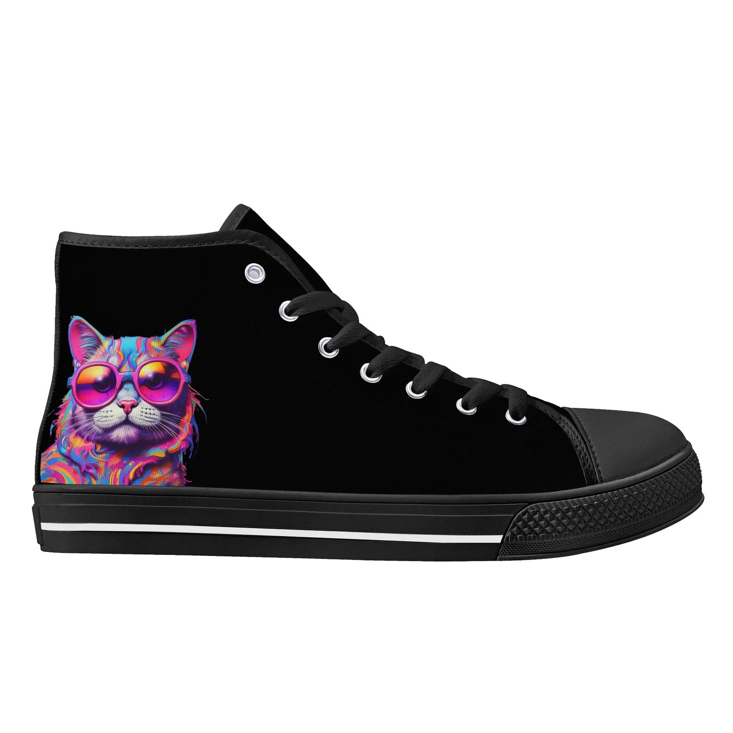 Mens High Top Canvas Shoes - Customized Tongue