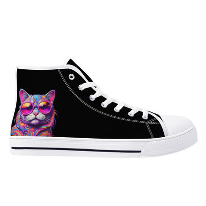 Mens High Top Canvas Shoes - Customized Tongue