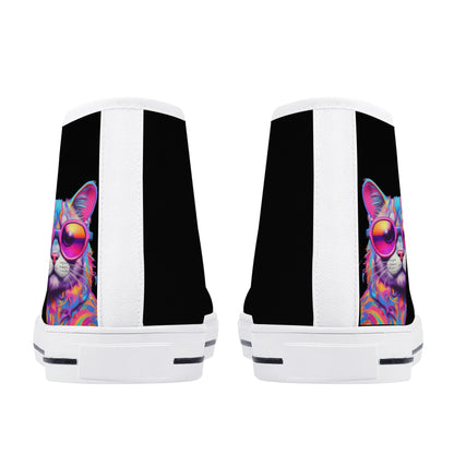 Mens High Top Canvas Shoes - Customized Tongue