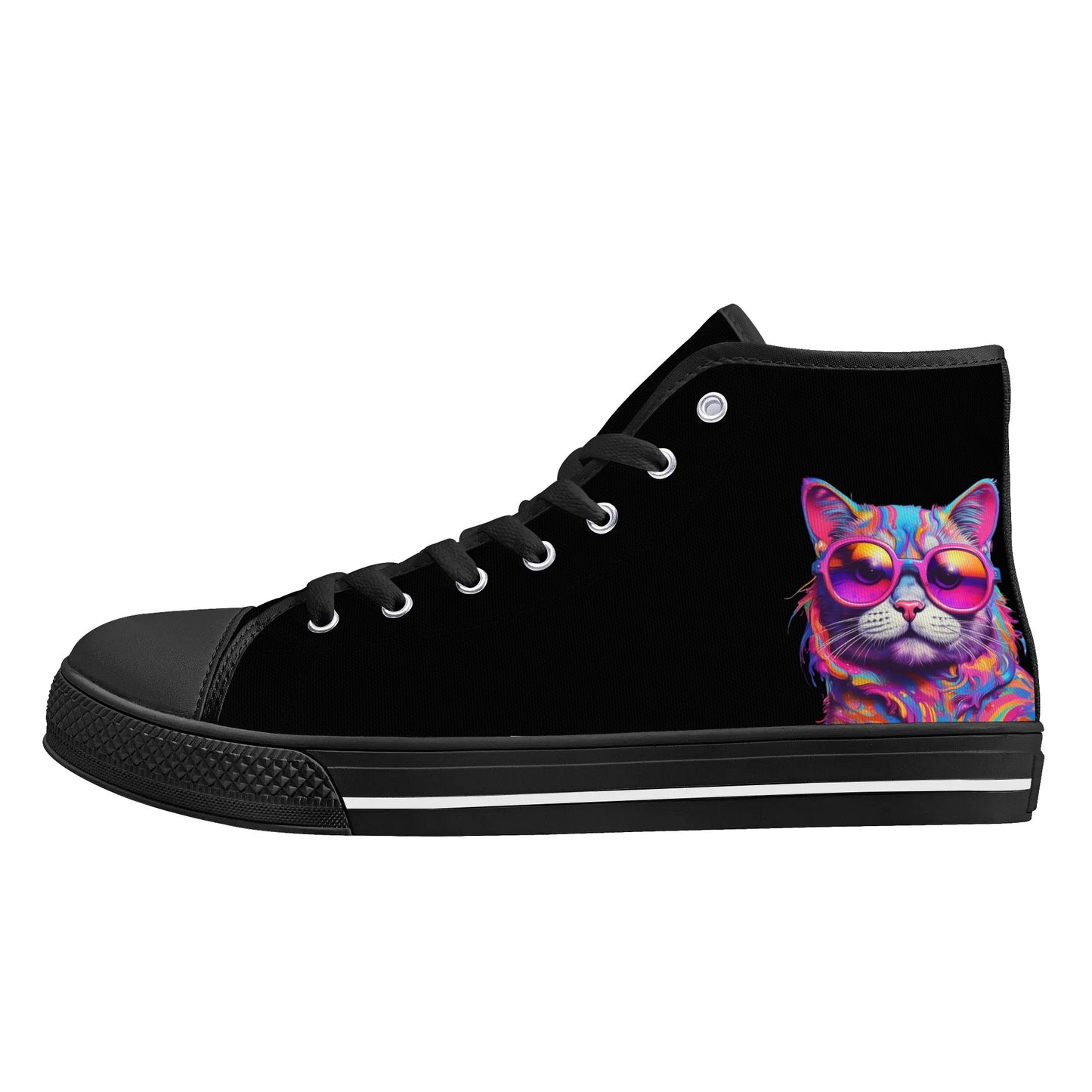 Mens High Top Canvas Shoes - Customized Tongue