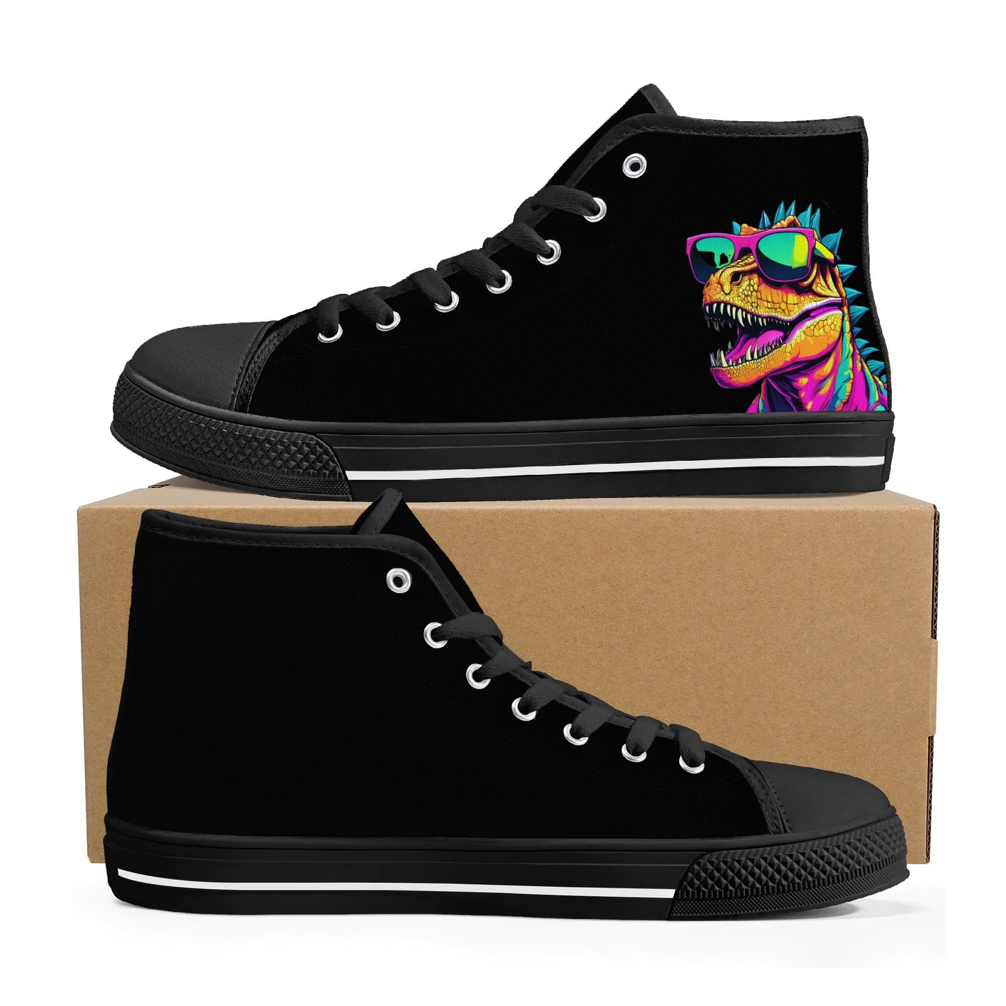 Mens High Top Canvas Shoes - Customized Tongue