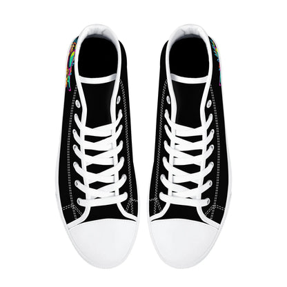 Mens High Top Canvas Shoes - Customized Tongue