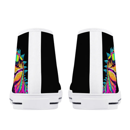 Mens High Top Canvas Shoes - Customized Tongue