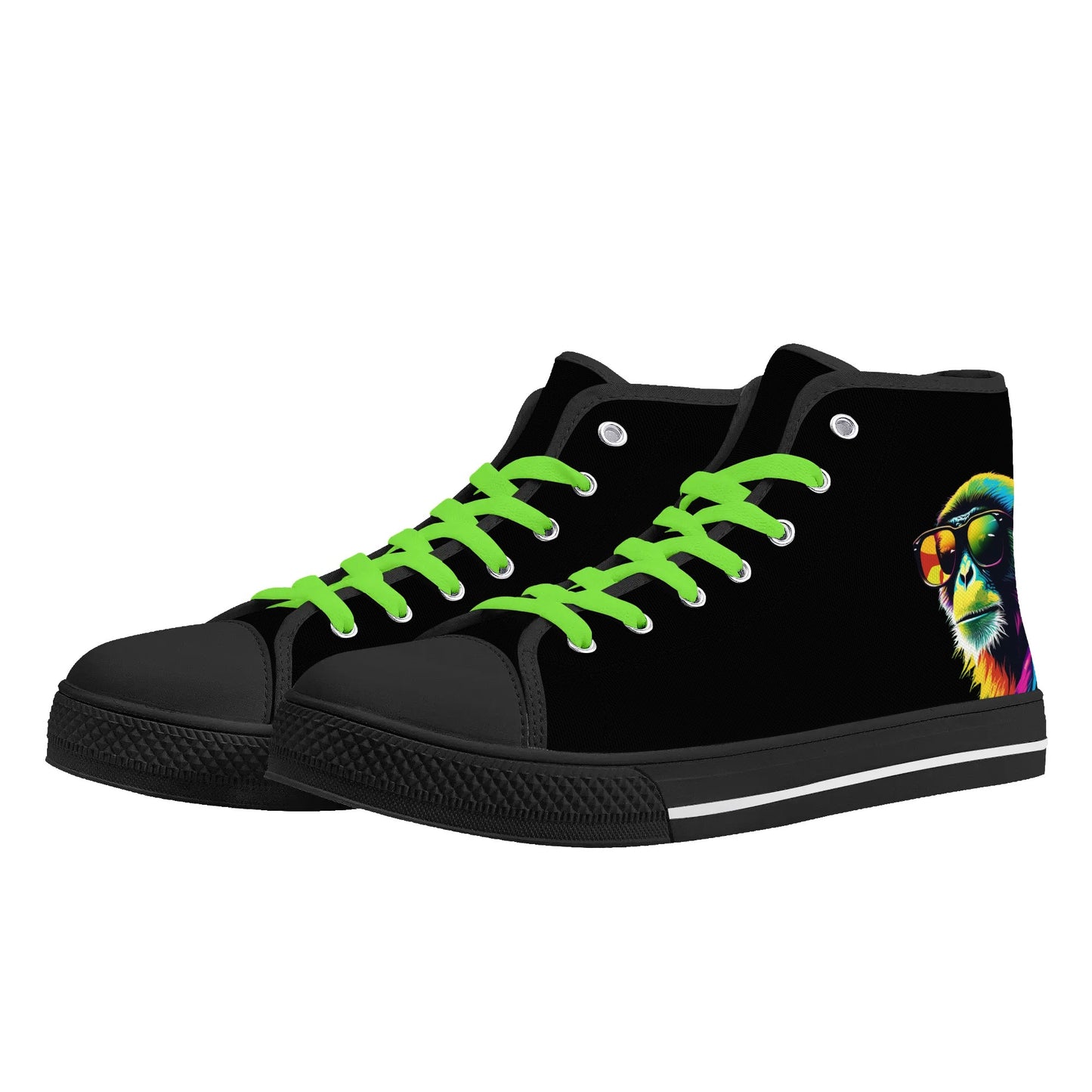 Mens High Top Canvas Shoes - Customized Tongue