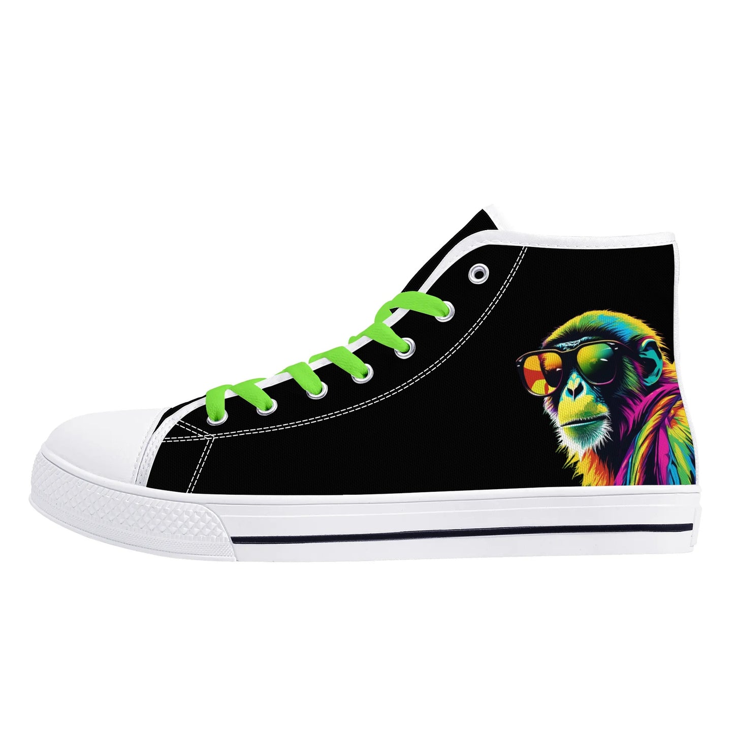 Mens High Top Canvas Shoes - Customized Tongue