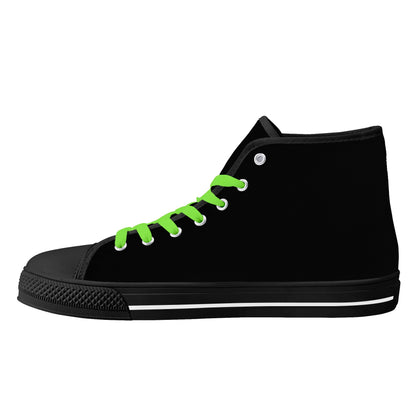 Mens High Top Canvas Shoes - Customized Tongue