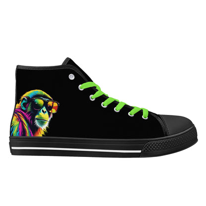 Mens High Top Canvas Shoes - Customized Tongue