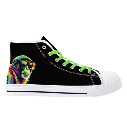 Mens High Top Canvas Shoes - Customized Tongue