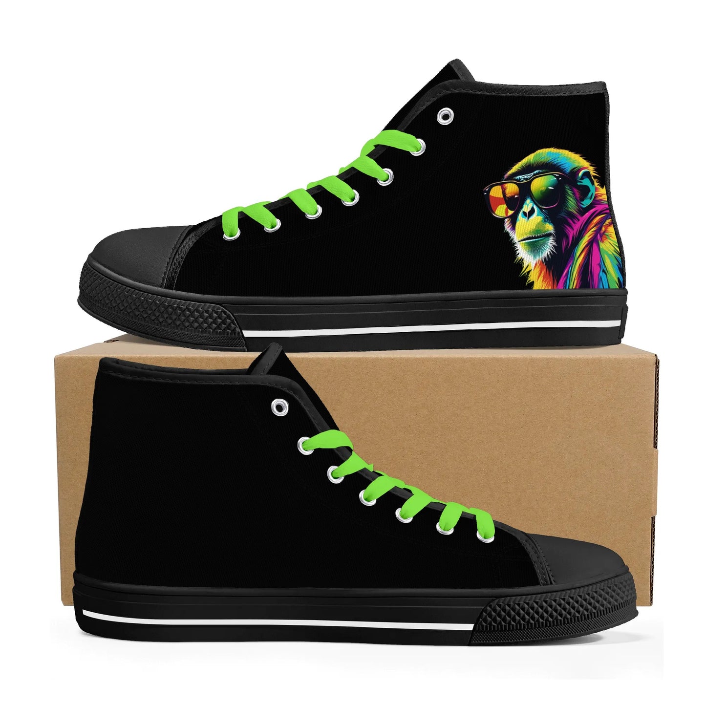 Mens High Top Canvas Shoes - Customized Tongue