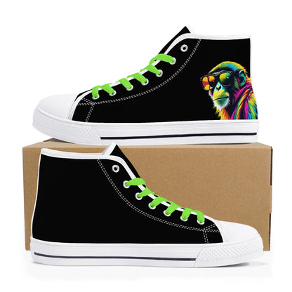 Mens High Top Canvas Shoes - Customized Tongue