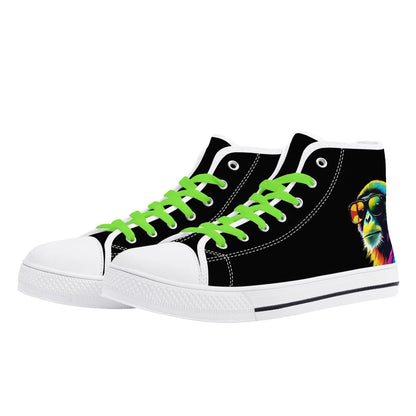 Mens High Top Canvas Shoes - Customized Tongue