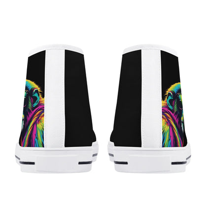 Mens High Top Canvas Shoes - Customized Tongue