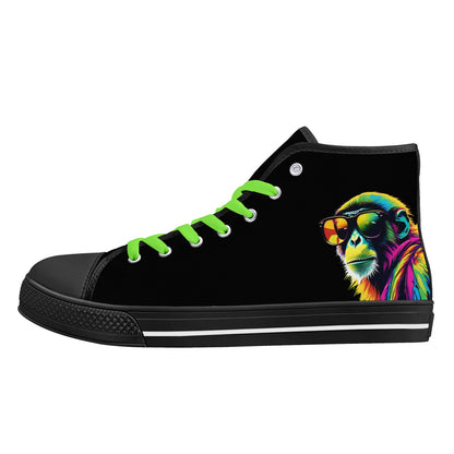 Mens High Top Canvas Shoes - Customized Tongue