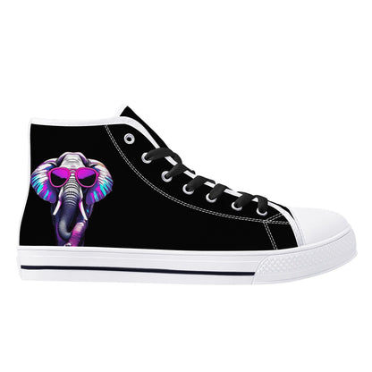 Mens High Top Canvas Shoes - Customized Tongue