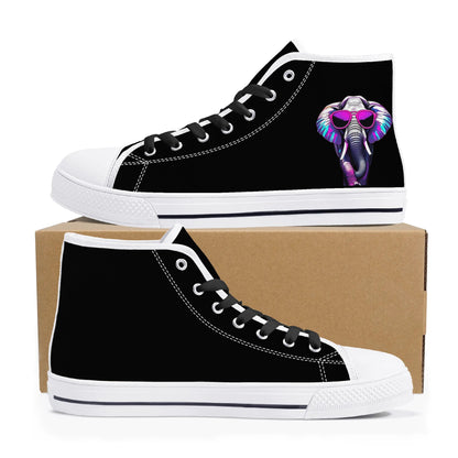 Mens High Top Canvas Shoes - Customized Tongue