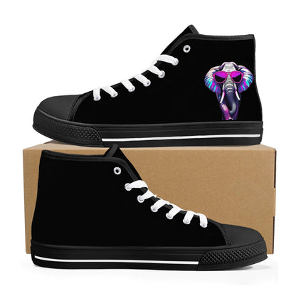 Mens High Top Canvas Shoes - Customized Tongue