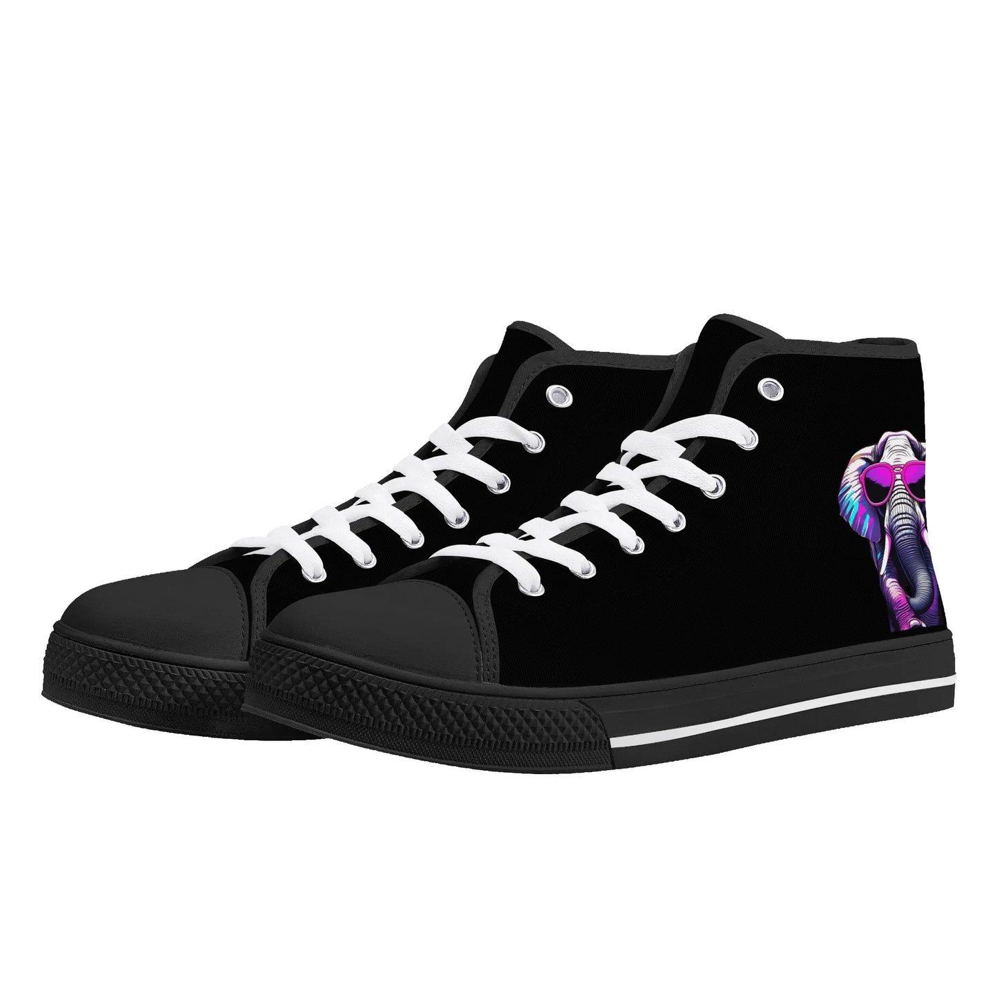 Mens High Top Canvas Shoes - Customized Tongue