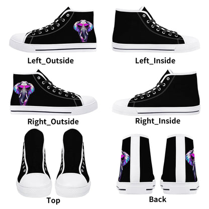 Mens High Top Canvas Shoes - Customized Tongue