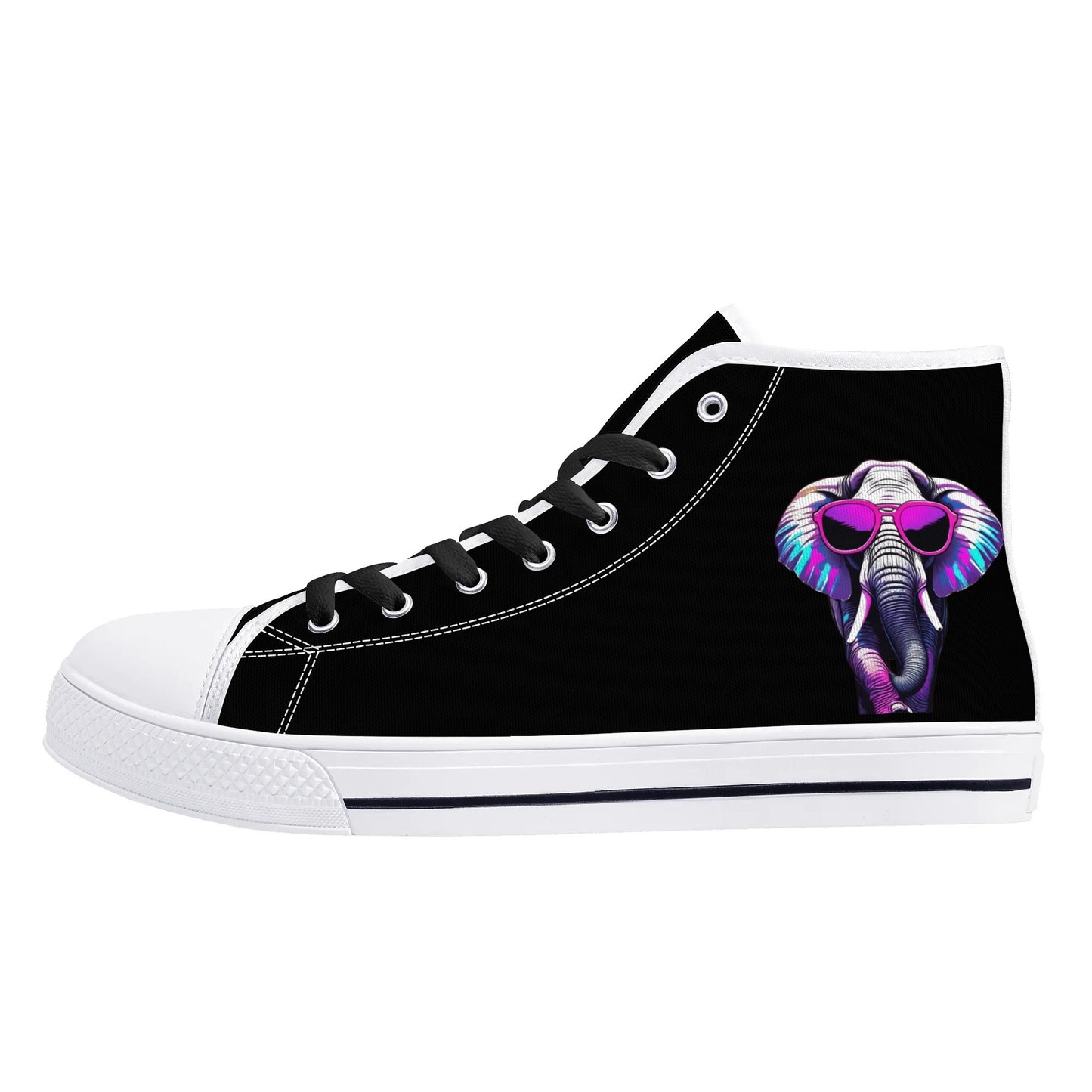 Mens High Top Canvas Shoes - Customized Tongue