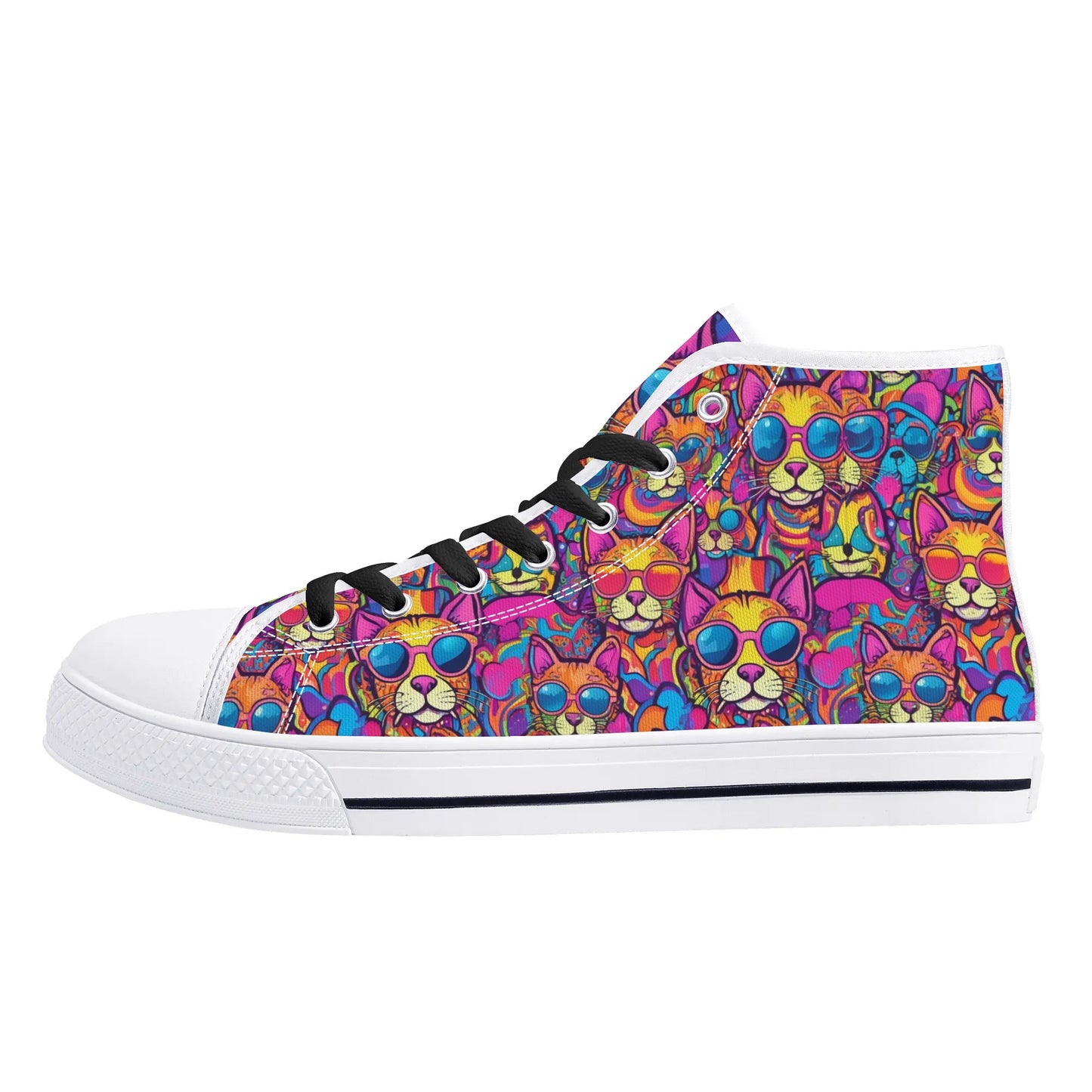 Mens High Top Canvas Shoes - Customized Tongue