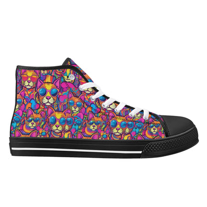 Mens High Top Canvas Shoes - Customized Tongue