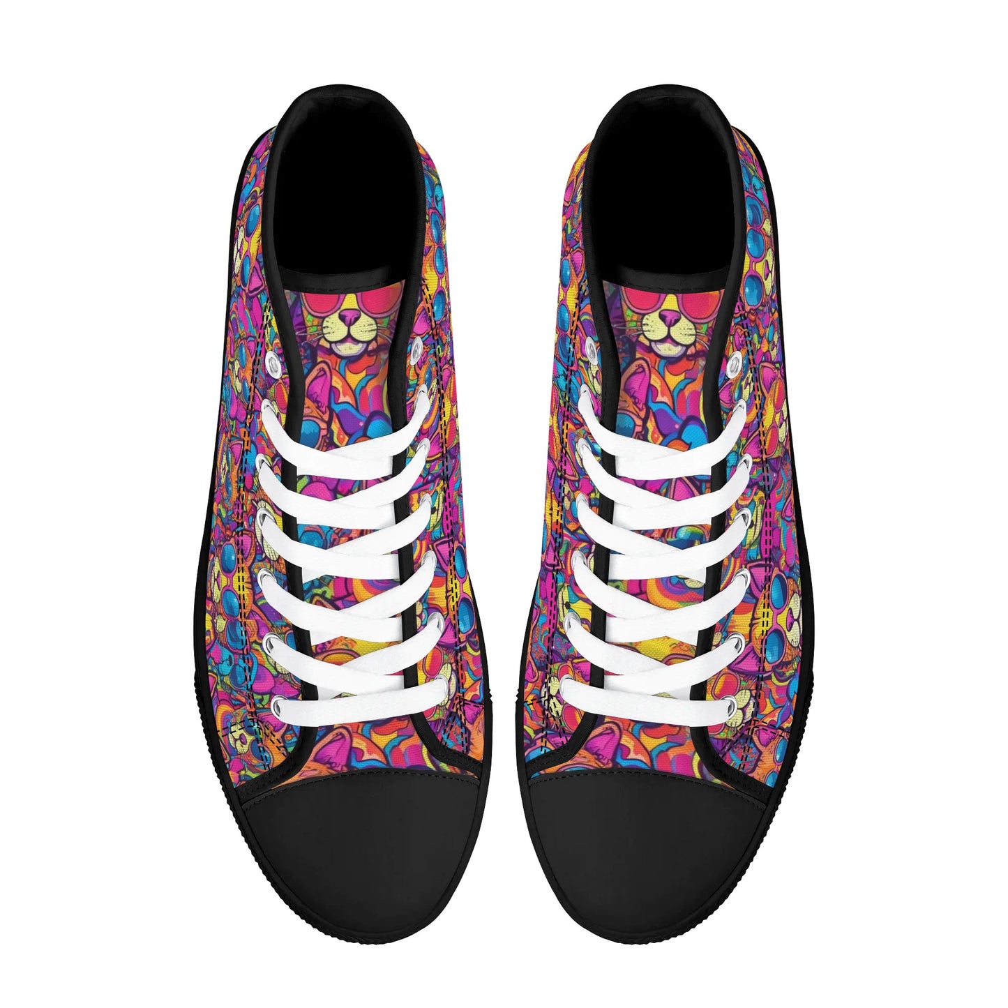 Mens High Top Canvas Shoes - Customized Tongue