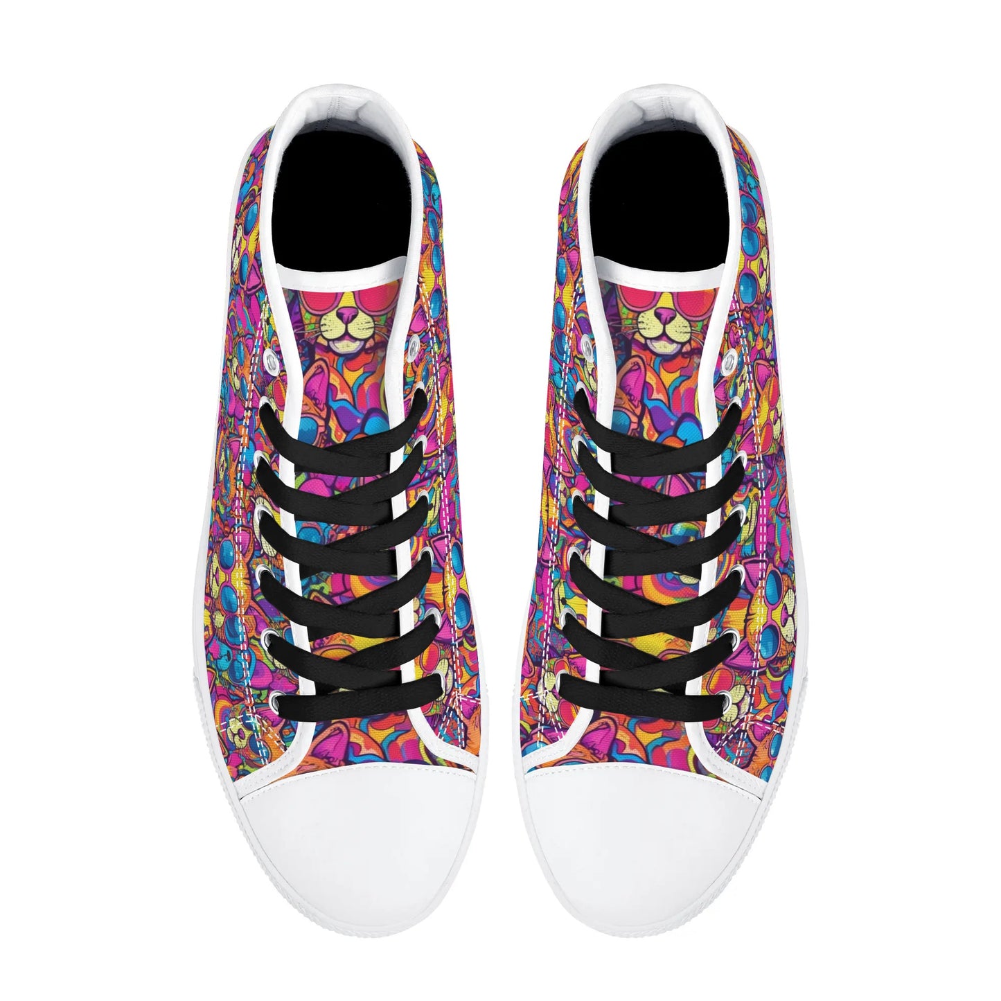 Mens High Top Canvas Shoes - Customized Tongue